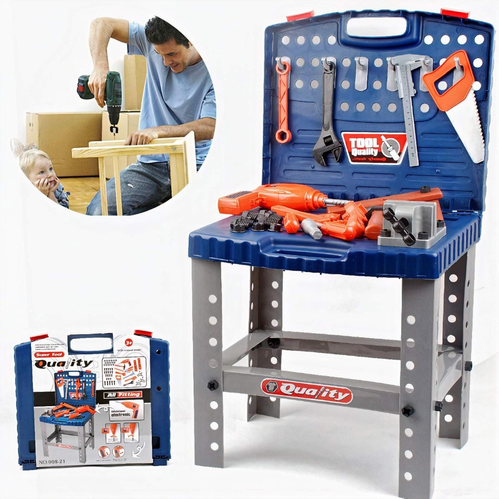 Tools Workshop Kids - Meja Kerja Mainan Anak dengan Peralatan