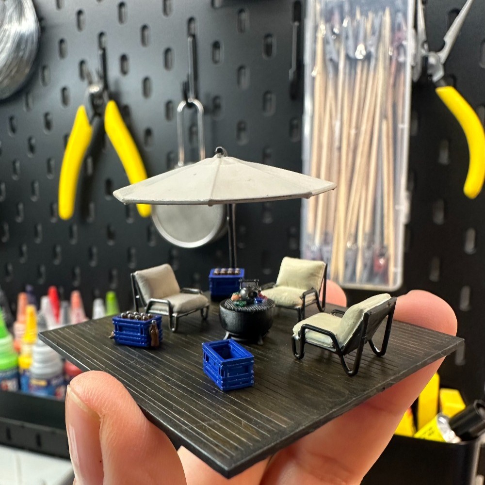 Tools Workshop Kids - Diorama 1/64 Miniatur Teras Santai Model