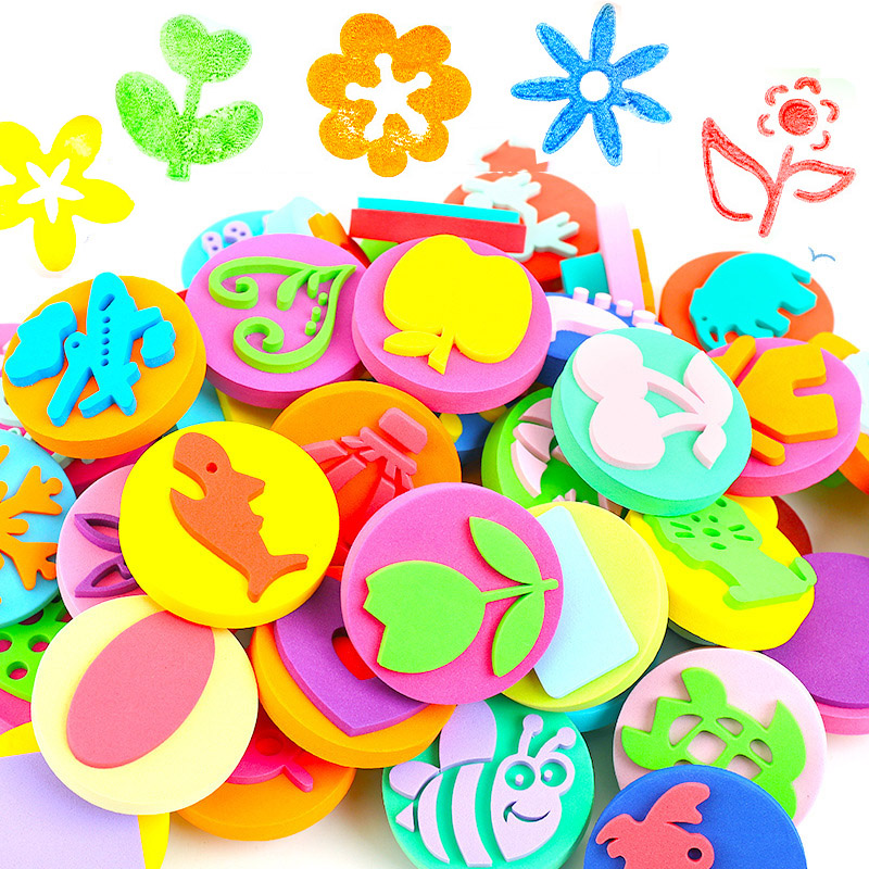 Tools Workshop Kids - 6 buah/kantong stempel busa untuk lukisan