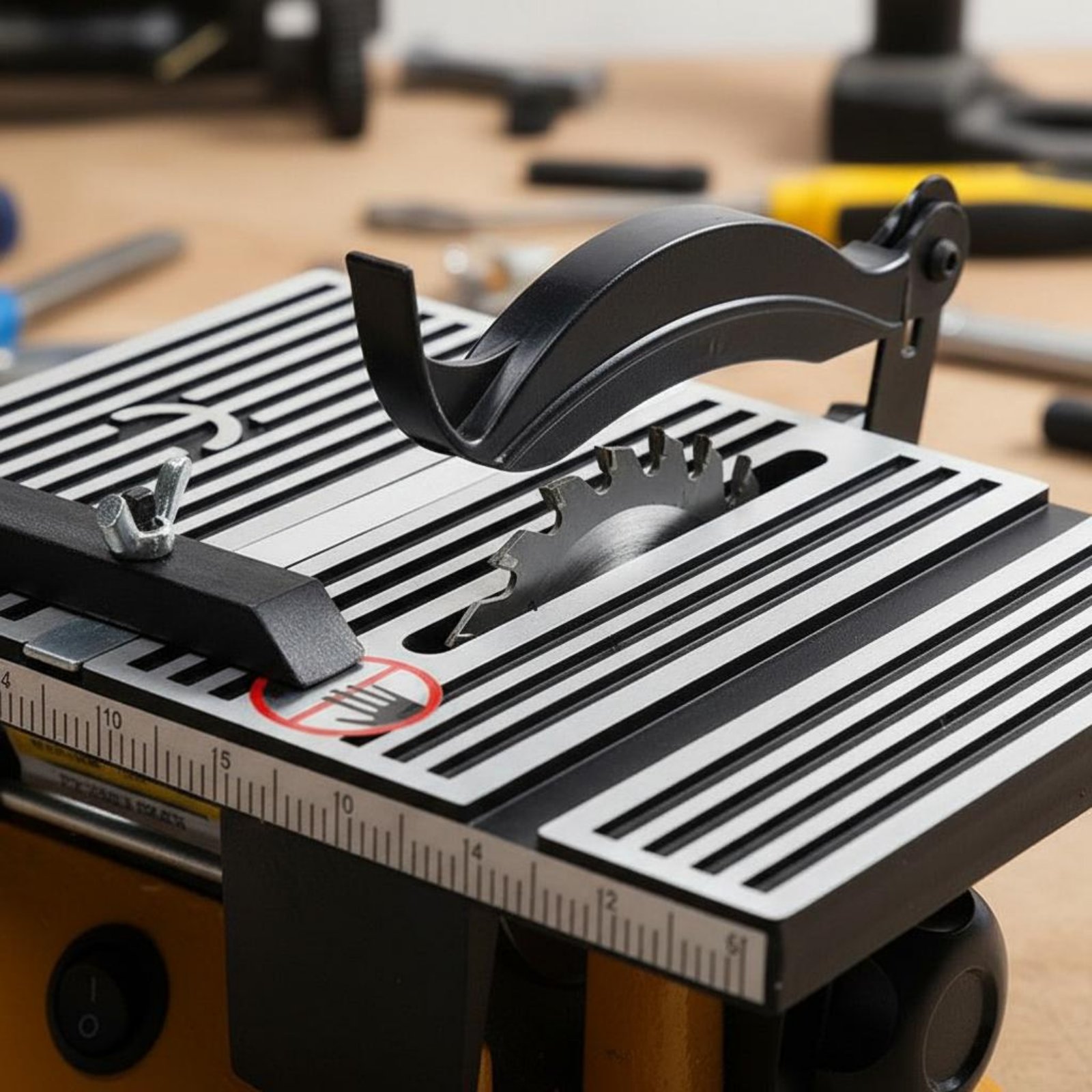 Power Tools In Workshop - Gergaji Meja Mini Portabel Mesin Pemotong
