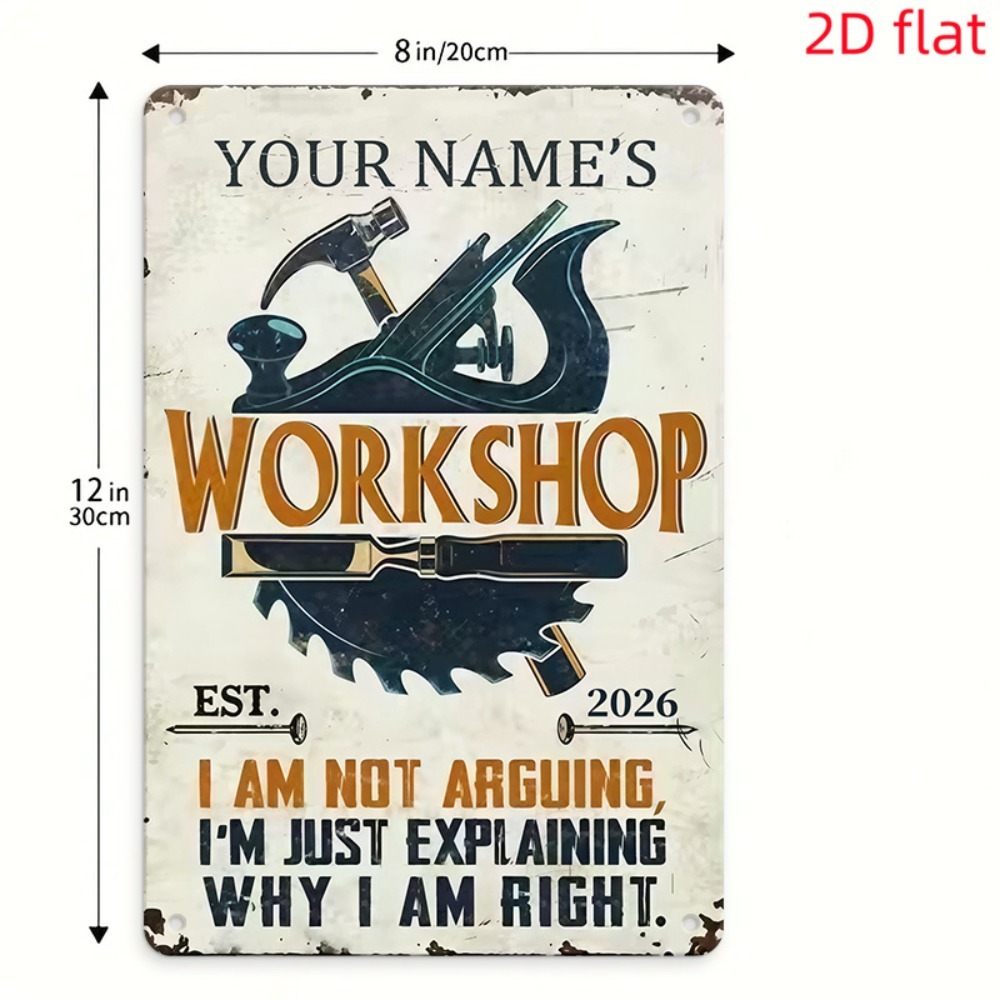 [2D Datar] 1 buah Papan Nama K - Workshop Tools With Name ulasan dan harga