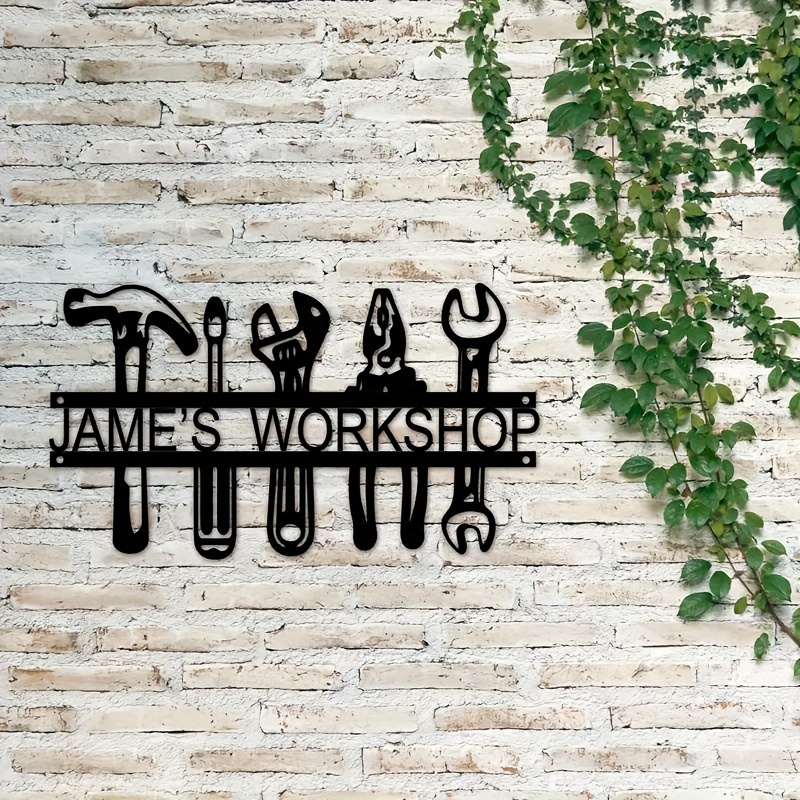 Desain Alat Seni Dinding Besi  - Workshop Tools With Name ulasan dan harga