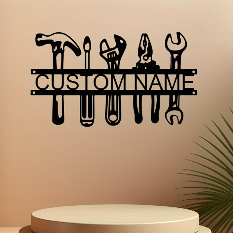 Desain Alat Seni Dinding Besi  - Workshop Tools With Name ulasan dan harga
