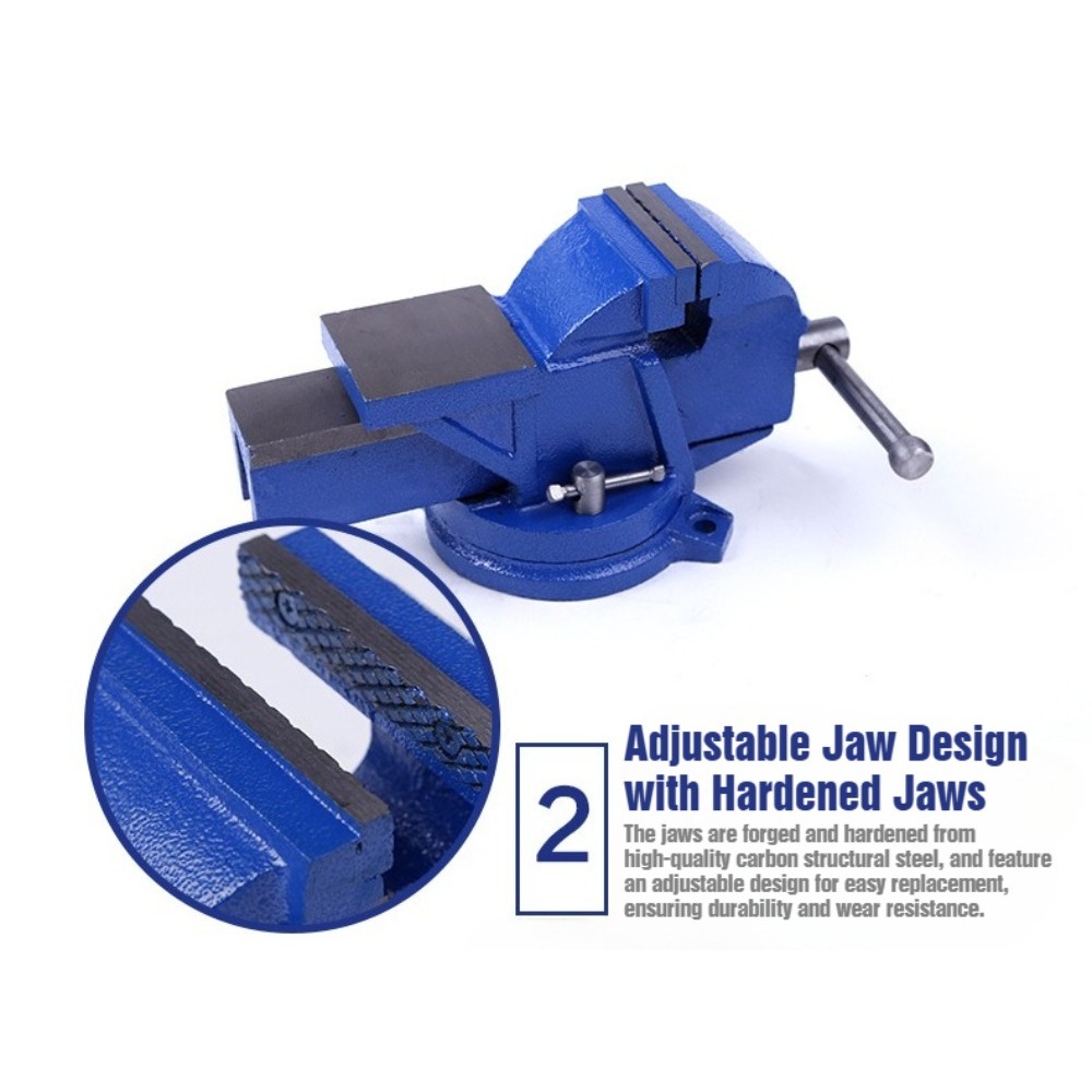 Vise Bengkel Tugas Berat 6-Inc - Bench Vise Swivel ulasan dan harga