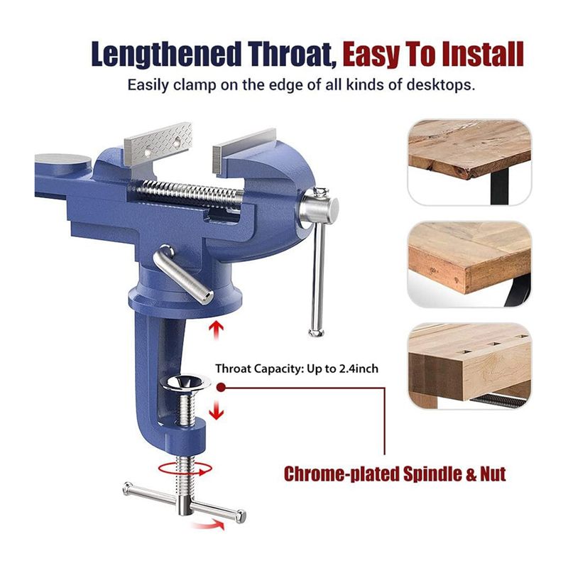 Penjepit Meja KYCOR-Bench Clam - Bench Vise Swivel ulasan dan harga