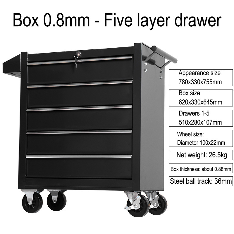Troli Kotak Perkakas 5 Laci Mu - Tools Box For Workshop ulasan dan harga