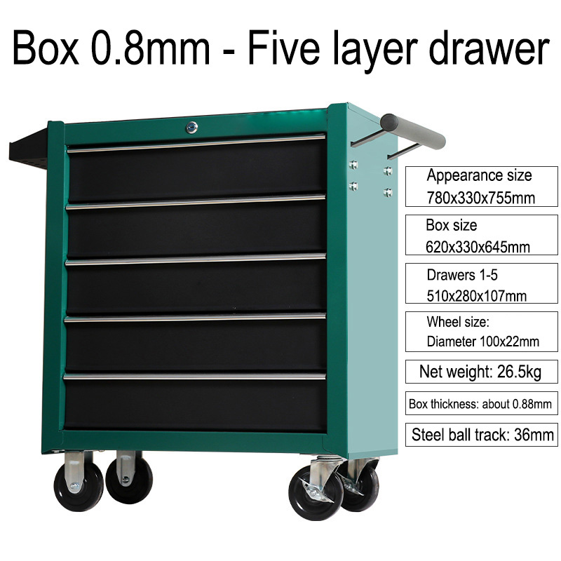 Troli Kotak Perkakas 5 Laci Mu - Tools Box For Workshop ulasan dan harga