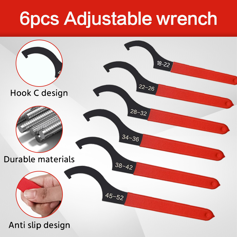 6 buah Kunci Kait Setengah Bul - Maintenance Workshop Tools ulasan dan harga