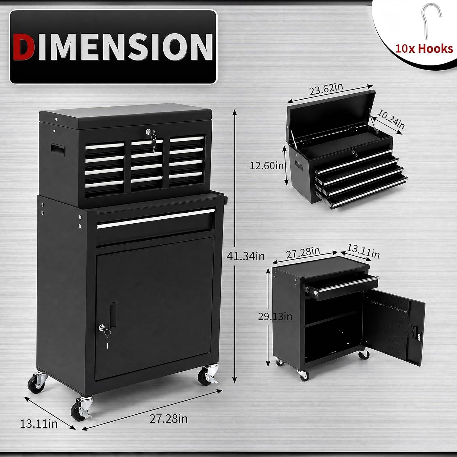 Kabinet Perkakas Beroda 5 Laci - Tools Box For Workshop ulasan dan harga