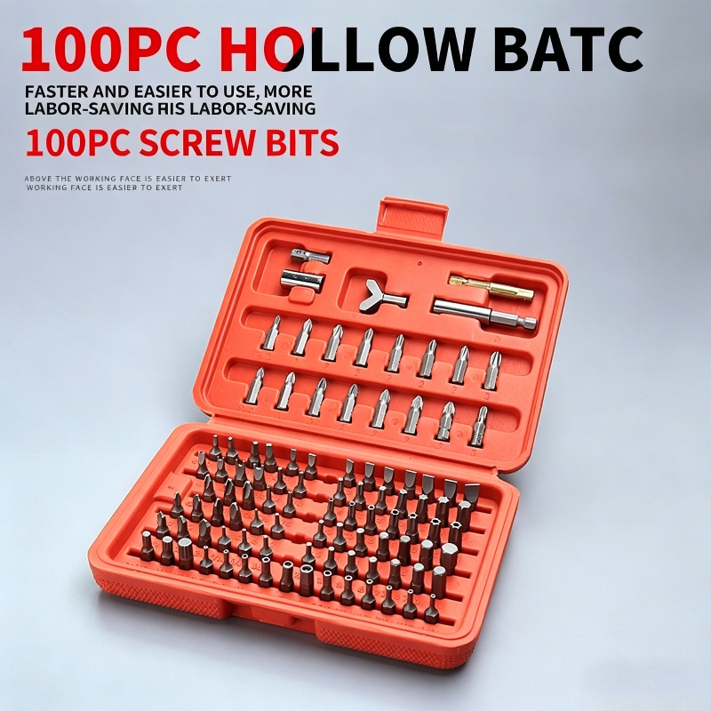100PCS Set Mata Obeng, Kit Mat - Workshop Use Tools ulasan dan harga